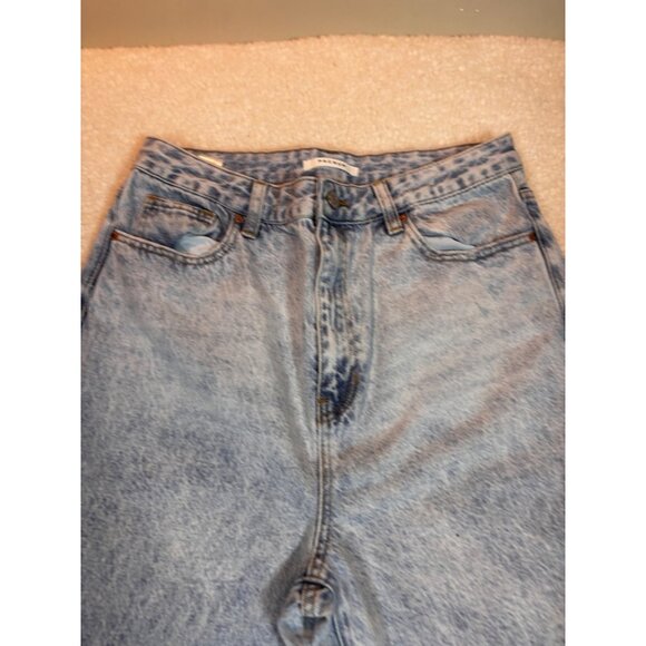 PacSun Light Blue Flower Graphic Front & Back Boho Boyfriend Jeans Women’s  30 - Picture 3 of 14